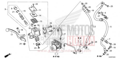 HAUPTBREMSZYLINDER, VORNE ZYLINDER NSS125ADN de 2022